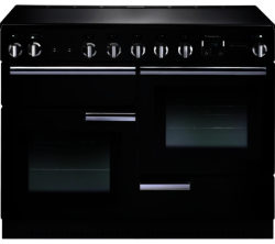 RANGEMASTER  Professional 110 Electric Induction Range Cooker - Black & Chrome